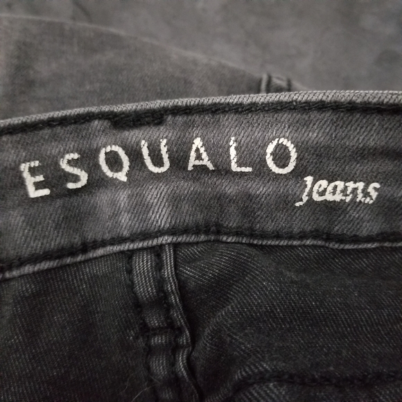 ESQUALO | black distressed copper stripe jeans - Picture 6 of 9